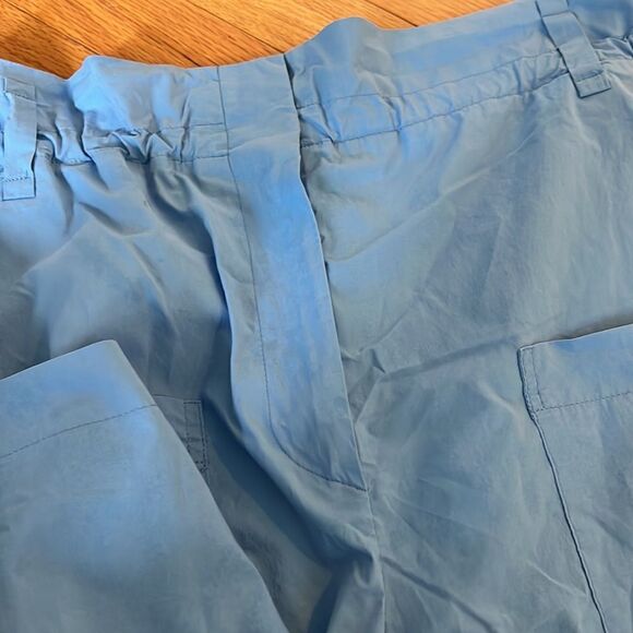 ODEEH HI WAIST WIDE LEG COTTON BLUE PANTS 34 - Picture 3 of 6